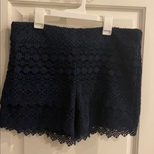 Navy loft shorts